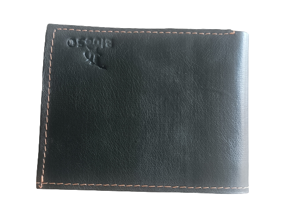 Blue50 Men black Solid Two Fold Leather Wallet  03