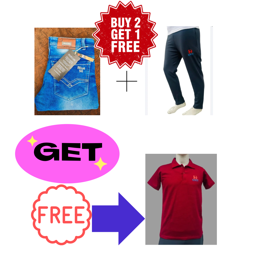 Special Men’s Combo – Buy 2 Get 1 Free + Free Polo T-Shirt