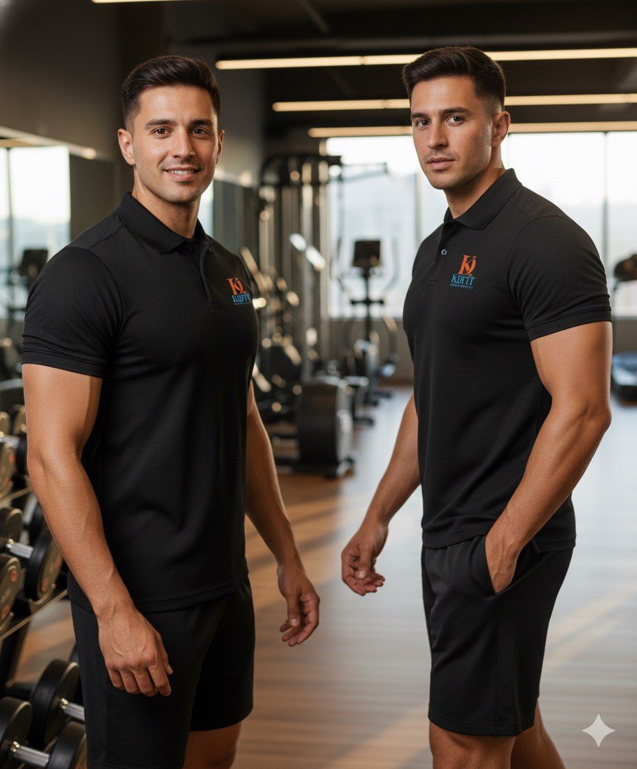 KDFIT Polo Black T-Shirt